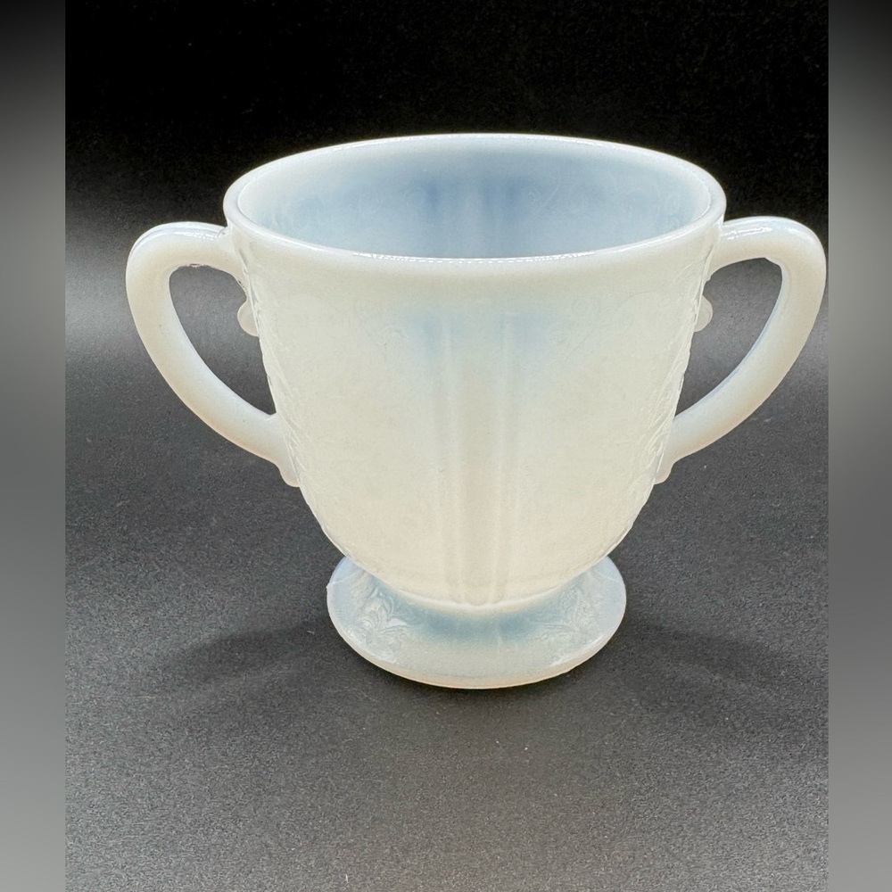 VTG Macbeth Evans American Sweetheart Sugar Bowl Depression Monax Glass